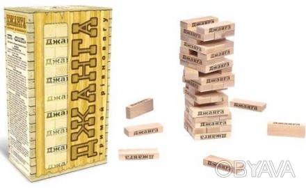 Настольная игра "Джанга" (также известна, как Jenga, Дженга, Башня, Vega). 54 де. . фото 1