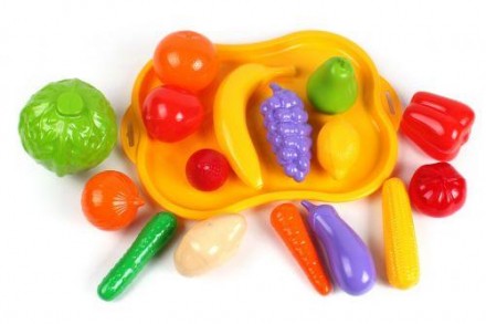 Яскравий іграшковий набір продуктів. У комплекті: піднос (31,5 х 22,5 см), перец. . фото 2