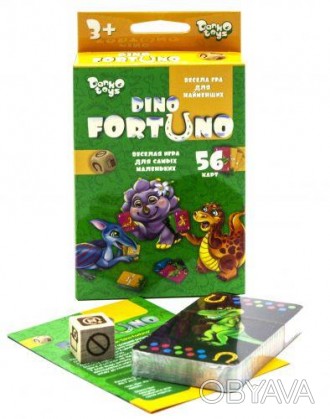 Карточная игра "Dino Fortuno" предназначена для самых маленьких деток, возрастом. . фото 1