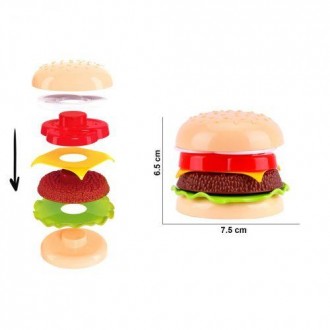 Гамбургер можно разбирать на элементы, и собирать обратно в любом порядке. Позво. . фото 3