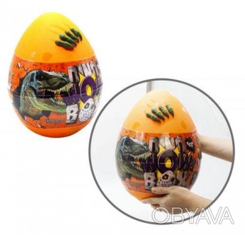 Уценка. Игрушка-сюрприз "Dino WOW ", рус (оранжевый) (повреждено упаковочное яйц. . фото 1