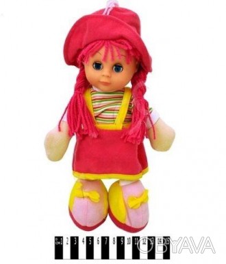 Уцінка. Лялька м'яка (червона) (Погано відкривається одне око) Лялька м'яка. Гол. . фото 1