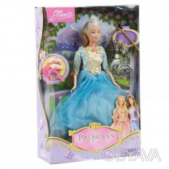 Уценка. Кукла "Ginnia" (в голубом платье) (Повреждена упаковка) Красивая кукла-п. . фото 1