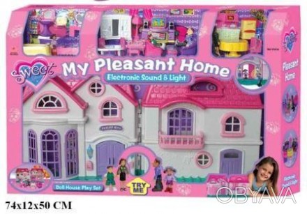 Уцінка. Ляльковий будинок з меблями і фігурками "My Sweet Home" (Пом*ята коробка. . фото 1