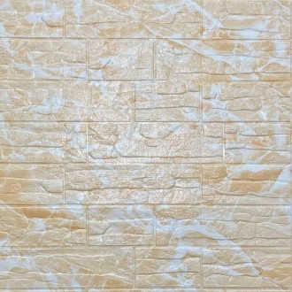 Самоклеящаяся декоративная 3D панель камень Бежевый рваный кирпич 700х770х5мм
Де. . фото 2