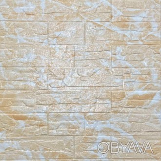 Самоклеящаяся декоративная 3D панель камень Бежевый рваный кирпич 700х770х5мм
Де. . фото 1
