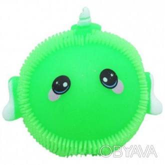 Уцінка. Іграшка-антистрес "Нарвал", світло (зелений) (грязний) Іграшка-антистрес. . фото 1
