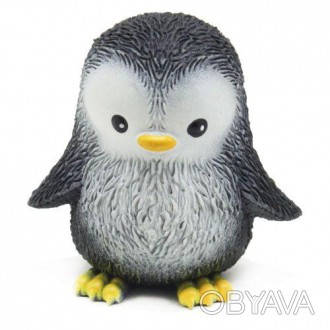 Мила гумова іграшка-антистрес у вигляді милого пінгвінчика. Наповнена піщаним ма. . фото 1
