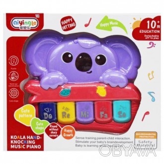 Детское пианино в виде милой коалы. 5 цветных клавиш. Много интересных функций:
. . фото 1