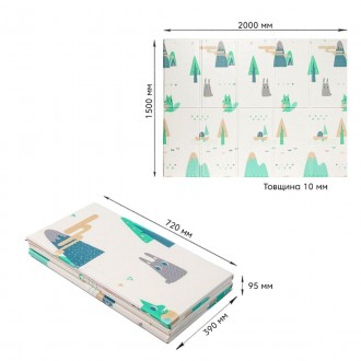 Дитячий складаний розвиваючий термо килимок 150х200х1см "Зірки | Ліс" (277)
Осно. . фото 4