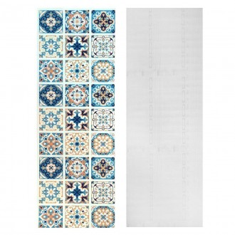 Самоклеющаяся пленка на бумажной основе винтажная голубая мозаика 0,45х10м 
Плен. . фото 4