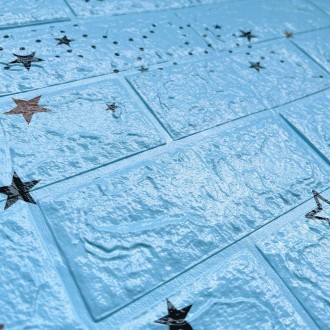 Самоклеящаяся 3D панель голубые звезды 700х770х3мм (321)
Декоративные 3D панели . . фото 3