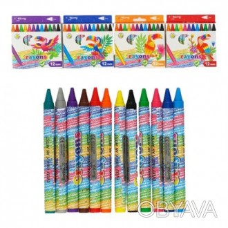 Набір із 12 кольорових воскових олівців – універсальний інструмент для втілення . . фото 1