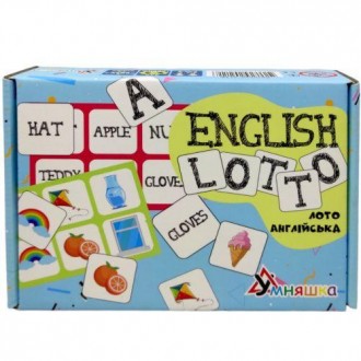 За допомогою настільної гри "Лото англійська" дитина зможе вивчити слова англійс. . фото 2