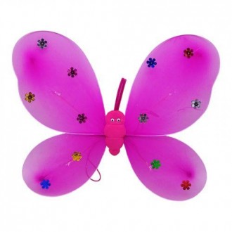 Крылья бабочки (крылья феи) будут отличным дополнением костюма на праздник, маск. . фото 2