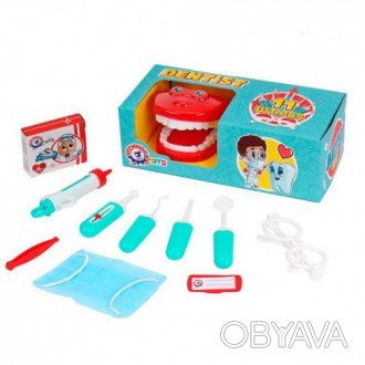 Интересный игровой набор для юного врача. В комплекте: маска, челюсть с зубами, . . фото 1
