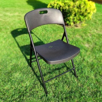 Складаний стілець чорний SW-00001608
Матеріал: сидіння та спинка виконані з полі. . фото 2