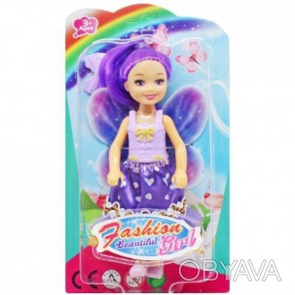 Уценка. Кукла "Fashion girl: Фея", 13,5 см, фиолетовая (треснут блистер) Милая к. . фото 1