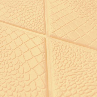 Самоклеюча декоративна настінно-стельова 3D панель Ромби під шкіру 700х700х8мм (. . фото 4