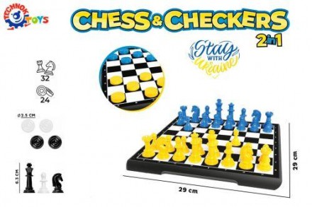 Набор 2 в 1, шашки + шахматы. Играя в эти игры, ребенок будет развивать логическ. . фото 4
