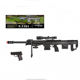 Комплект Р.1161 Автомат із пістолетом 2 в 1 Автомат і пістолет стріляють пластма. . фото 3