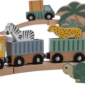 Збирайте дерев`яну залізницю та вирушайте в подорож разом із друзями-тваринами ч. . фото 7