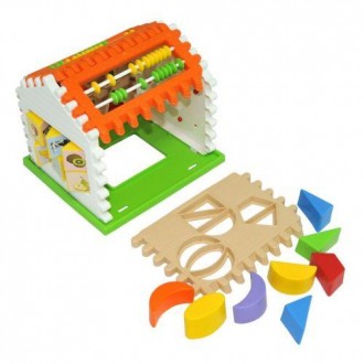 Іграшка – сортер у формі будиночка буде цікавим подарунком дитині. У наборі є со. . фото 3