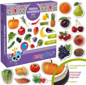 Магнітні фігурки допоможуть дитині познайомитися з фруктами і овочами, навчитися. . фото 7