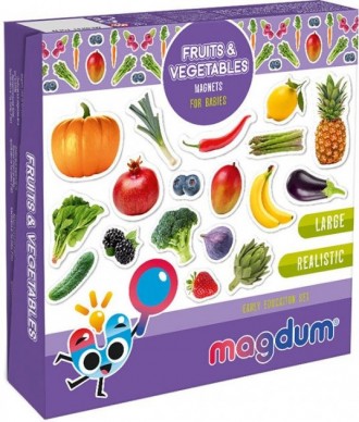 Магнітні фігурки допоможуть дитині познайомитися з фруктами і овочами, навчитися. . фото 2