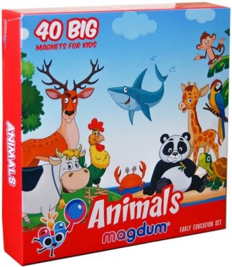 Хочете зробити цікавий і корисний подарунок дитині?
Набір магнітів Animals обов'. . фото 2