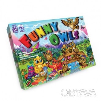 Настільна розважальна гра-бродилка "Funny Owls" - це барвиста подорож з совами, . . фото 1