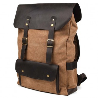 Рюкзак для ноутбука із канвас та крейзі хорс RCc-9001-4lx бренду TARWA, від укра. . фото 5