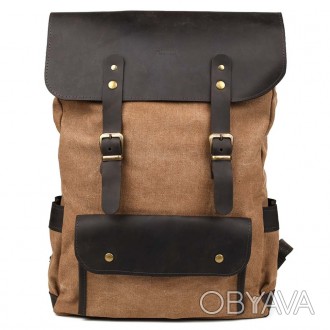 Рюкзак для ноутбука із канвас та крейзі хорс RCc-9001-4lx бренду TARWA, від укра. . фото 1