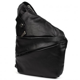 Чоловіча сумка-слінг через плече для шульги чорна TARWA GA-6405-3md, крос боді з. . фото 6