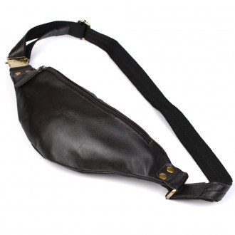 Шкіряна сумка пояса бананка чоловіча або жіноча TARWA GC-455-3md - проста, але в. . фото 5