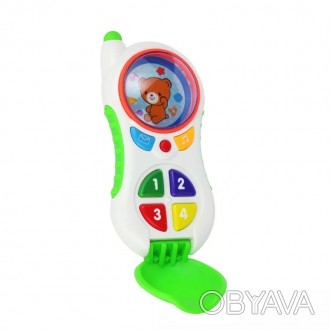 Дитяча музична іграшка телефон оснащена звуковими та світловими ефектами, підсві. . фото 1