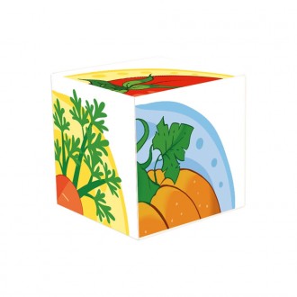 Набір складається з 4 кубиків, на кожній грані кубика фрагменти зображення овочі. . фото 4