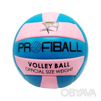 Волейбольний м'яч EV-3159 для початківців волейболістів і любителів. Яскраве роз. . фото 1