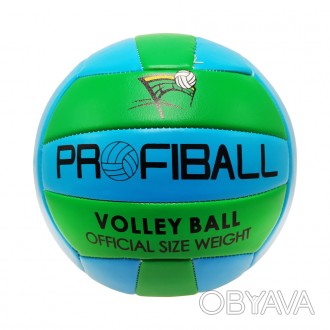 Волейбольний м'яч EV-3159 для початківців волейболістів і любителів. Яскраве роз. . фото 1
