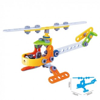 Конструктор дитячий Build&Play Вертоліт 78 ел. (J-7710) - яскравий і барвистий н. . фото 2
