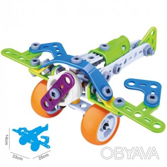 Конструктор дитячий Build&Play Літак 73 ел. (J-7706) - яскравий і барвистий набі. . фото 1