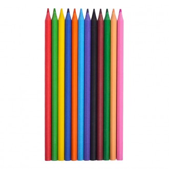 Олівці 12 кольорів еластичні в картонному тубусі, м'які кольорові олівці трикутн. . фото 4