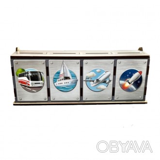 4 тематичні скриньки з різними видами транспорту: водний, сухопутний, повітряний. . фото 1