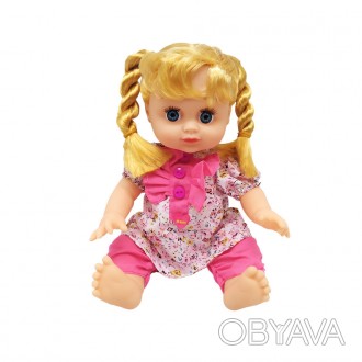 Лялька-пупс "Аліна", музична. З красивою зачіскою та в сукні. Рухливі руки, ноги. . фото 1
