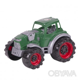 Дитячий яскравий іграшковий трактор зроблений із міцного пластику, який обов'язк. . фото 1