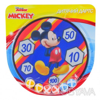 Дитячий дартс на липучці Mickey Mouse Disney Junior.
Такий вид гри "Дартс" призн. . фото 1