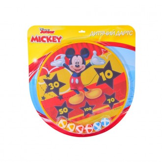 Дитячий дартс на липучці Mickey Mouse Disney Junior.
На полі з мішенями зображен. . фото 2