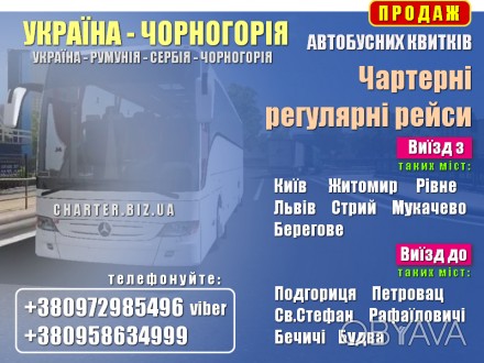Комфортабельним автобусом в Чорногорію через Белград. Щотижневі пасажирські пере. . фото 1