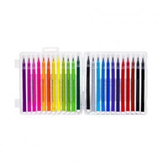 Фломастер - пензлик 24 кольорів. Вузол в формі пензлика дозволяє наносити лінії . . фото 4