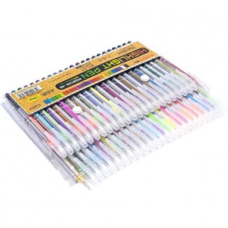 Набір гелевих ручок Neon Color містить 48 яскравих кольорів. Гелієва ручка легка. . фото 3